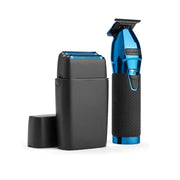 BaBylissPRO LimitedFX Black - Blue Trimmer & Double-Foil Shaver Set