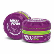Maroon Nishman Hair Styling Wax 04 Rugby 5 oz