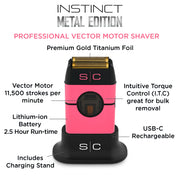 Dark Slate Gray StyleCraft Instinct Metal Double Foil Shaver - Pink