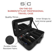 StyleCraft On The Go Barber/Stylist Lightweight Water Resistant Travel Case with Mirror