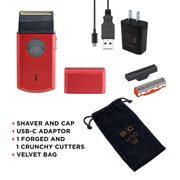 Dark Slate Gray StyleCraft Uno 2.0 USB-C Single Foil Shaver - Red