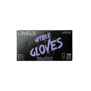 Black L3VEL3 Professional Nitrile Gloves Lavender - 100 ct