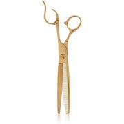 Dark Khaki BaBylissPRO Barberology 7" Gold Thinning Shears