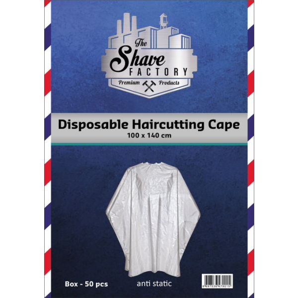 The Shave Factory barber cape barber club blue