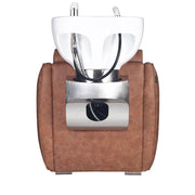 Dim Gray Comfortel Hazel Tan II Shampoo System with White Basin