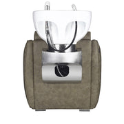 Dim Gray Comfortel Hazel Sage Green Shampoo System with White Basin