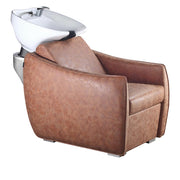 Rosy Brown Comfortel Hazel Tan II Shampoo System with White Basin