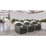 Gray Comfortel Hazel Sage Green Shampoo System with Black Basin