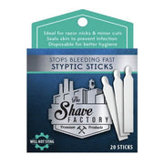 Light Gray The Shave Factory Disposable Styptic Pencil - 20 Count
