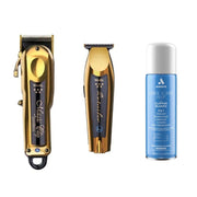 Dark Slate Gray Wahl Gold Cordless Magic Clip & Gold Cordless Detailer Trimmer with Andis Cool Care