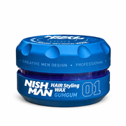 Nishman 01 Aqua Strong Hold Medium Shine Styling Wax - Gum Gum 5 oz