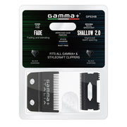 Gamma+ Double Black Diamond Carbon DLC Fixed Replacement Fade Blade with Shallow Tooth Cutter