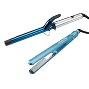 BaBylissPRO Nano Titanium 1" Extended Barrel Curling Iron & 1" Ultra-Thin Flat Iron Value Pack