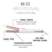 StyleCraft Breezy Curl 2-in1 Cool Air Hair Styler