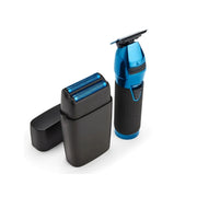BaBylissPRO LimitedFX Black - Blue Trimmer & Double-Foil Shaver Set