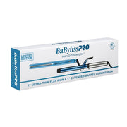 BaBylissPRO Nano Titanium 1" Extended Barrel Curling Iron & 1" Ultra-Thin Flat Iron Value Pack