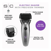StyleCraft Ace Waterproof Triple Foil Shaver with Pop-Up Trimmer