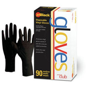 Black Product Club Jetblack Disposable Medium Vinyl Gloves, 90 Ct