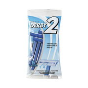 Light Gray Derby Twin Blade Disposable Razor, 5 Count