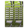 Dark Olive Green Derby Samurai 2 Twin Blade, Disposable Razor, 48 Count