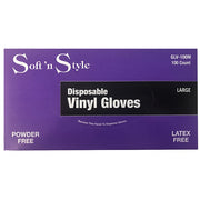Dark Slate Blue Burmax Disposable Vinyl Gloves, 100 Ct - Large