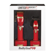 BaBylissPRO Boost FX Limited Edition Red Clipper, Trimmer & Charging Bases