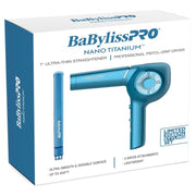Steel Blue BaBylissPRO Nano Titanium Pistol-Grip Dryer & Ultra-Thin Straightening Iron Set
