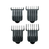 Dark Slate Gray Andis D7/D8 Bag 4-Comb Set; Sizes 1/16, 1/8, 1/4, 3/8