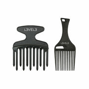 Dark Slate Gray L3VEL3 Hair Pick Comb Set 2 Pc