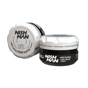 Gray Nishman F1 Fiber Hair Styling Coconut Pomade - 3.4 oz - 6 Pack