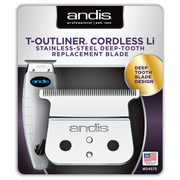 Andis Cordless T-Outliner Li Trimmer Stainless Steel Deep Tooth Replacement Blade