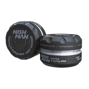 Dark Slate Gray Nishman Coloring Hair Styling Wax C2 - Smoky Grey 3.4 oz