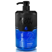 Dark Slate Gray Nishman Shaving Gel 2 Blue with Pump 33.8 oz / 1000 ml - 6 Pack