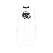 Light Gray Marmara Barber Cape Team Pro - White