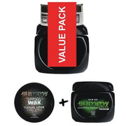 Dark Slate Gray Gummy Hair Gel 23.5 oz & Hair Styling Wax 5 oz  Set