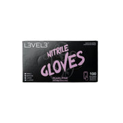 Black L3VEL3 Professional Nitrile Gloves Pink - 100 ct