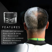 Black L3VEL3 Tinted Hair Gel - Black Color 8.45 oz