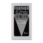 Gray Feather Hi Stainless Double Edge Blades, 5 Count