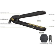 Dark Slate Gray BaBylissPRO Graphite Titanium Ionic Flat Iron 1"