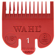 Brown Wahl #1 Color-Coded Nylon Cutting Guide Comb -Red (1/8")