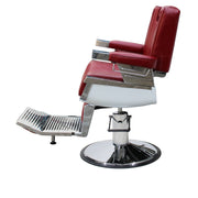 Dim Gray K-Concept Lincoln II Barber Chair - Red