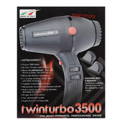 Black Turbo Power TwinTurbo 3500 Ceramic Ionic Hair Dryer
