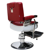 Saddle Brown K-Concept Lincoln II Barber Chair - Red