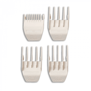 Light Gray Wahl 4 Pack Peanut/Mag Guide Combs  - White