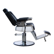 Dark Slate Gray K-Concept Lincoln II Barber Chair - Black