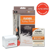 Light Gray Feather Black Detail Styling Razor Standard Kit