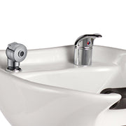 Light Gray Comfortel Hazel Black Shampoo System with White Basin