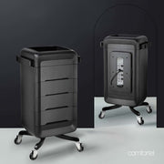 Dark Slate Gray Comfortel Mova Salon Trolley - Black on Black