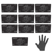 Dark Slate Gray L3VEL3 Professional Nitrile Gloves Black - 10 Pack, 1000 ct