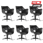 Dark Slate Gray Comfortel Chloe Black Styling Chairs - 6 ct